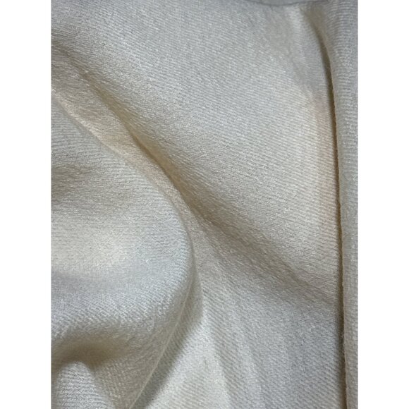 Hand-Embroidered Kashmiri Pashmina Shawl - Cream Wool With Silk Thread Floral Pa - Picture 6 of 12